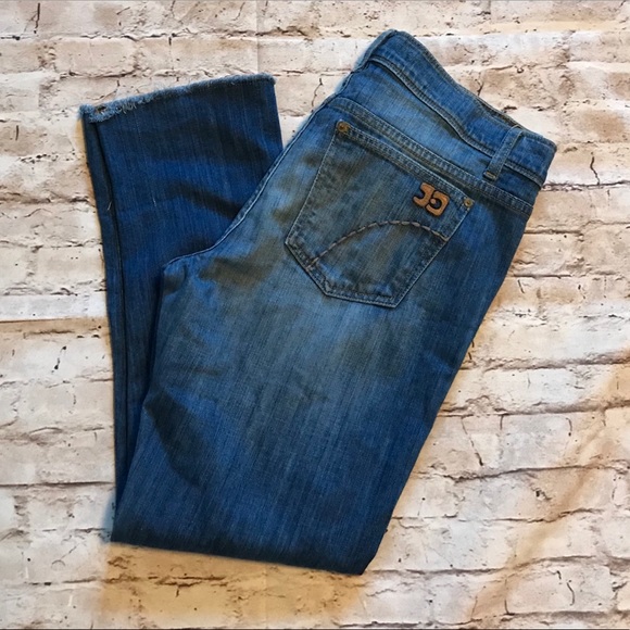 Joe's Jeans Denim - Joe’s wide leg raw hem cropped jeans